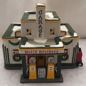 Snow Village Dept 56 “Holly’s Brother Garage “